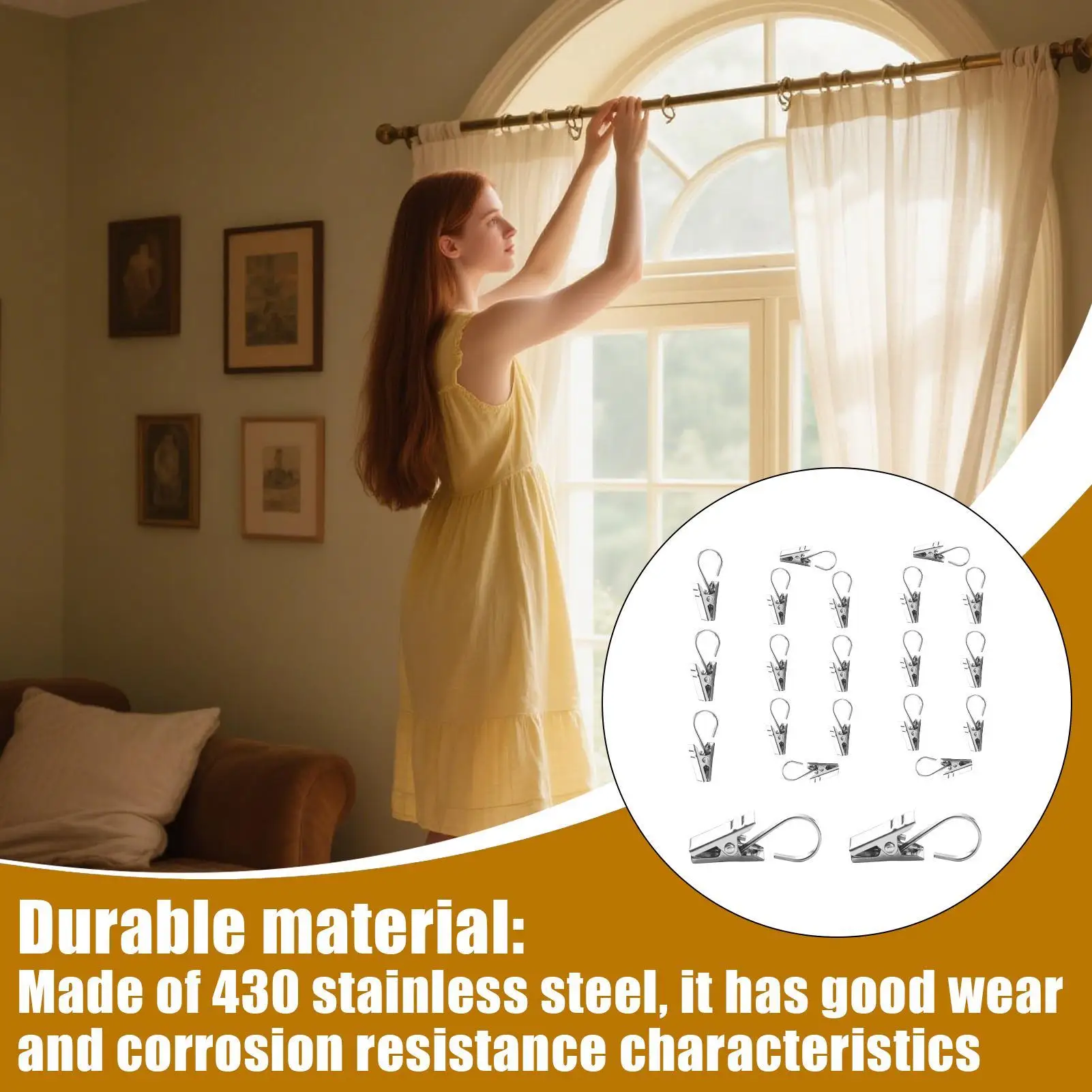 Clips With Hooks 100 Pieces Drapery S Hooks Clips Stainless Steel Art Craft Display Awning Hangers For Gutter String Lights Wire