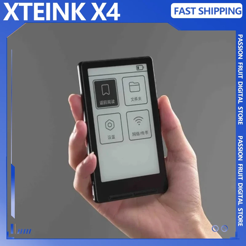 XTEINK X4 قارئ الكتب الإلكترونية شاشة حبر 4.3 650 مللي أمبير 32 جيجابايت بوصة قارئات الكتب الإلكترونية المغناطيسية المحمولة خفيفة الوزن 220ppi هدية رفيعة للغاية