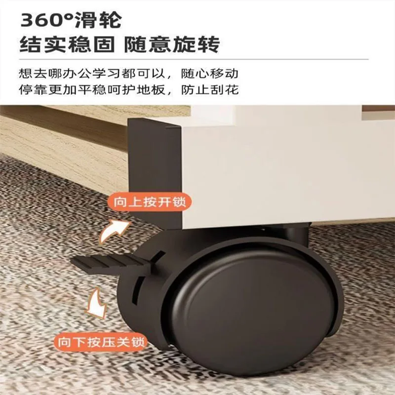 Simple Laptop Table Rotating and Moving Small Bedside Table Salon Table Handcart Stand Rolling Trolley Beauty Stand Moving Table