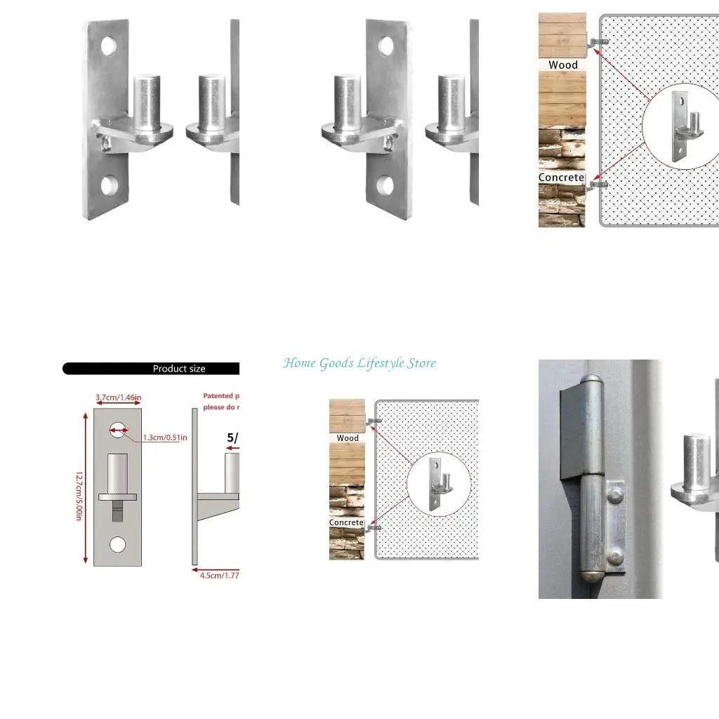 

E74E 2 шт. петель для ворот из нержавеющей стали для наружных ограждений