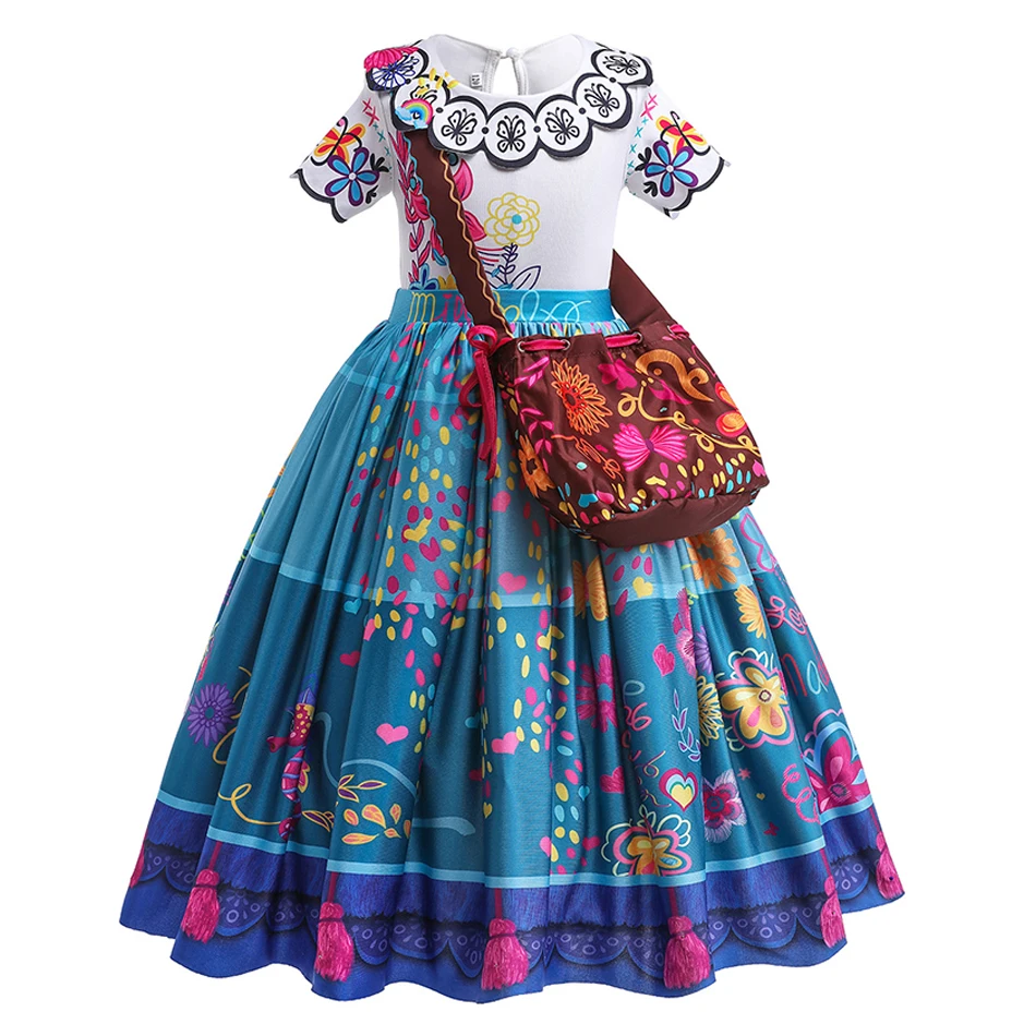 Kids Summer Costume Girls Bell Anna Rapunzel Snow Queen Ball Vestidos Kids Christmas Fancy Performance Luxury Cosplay Dresses