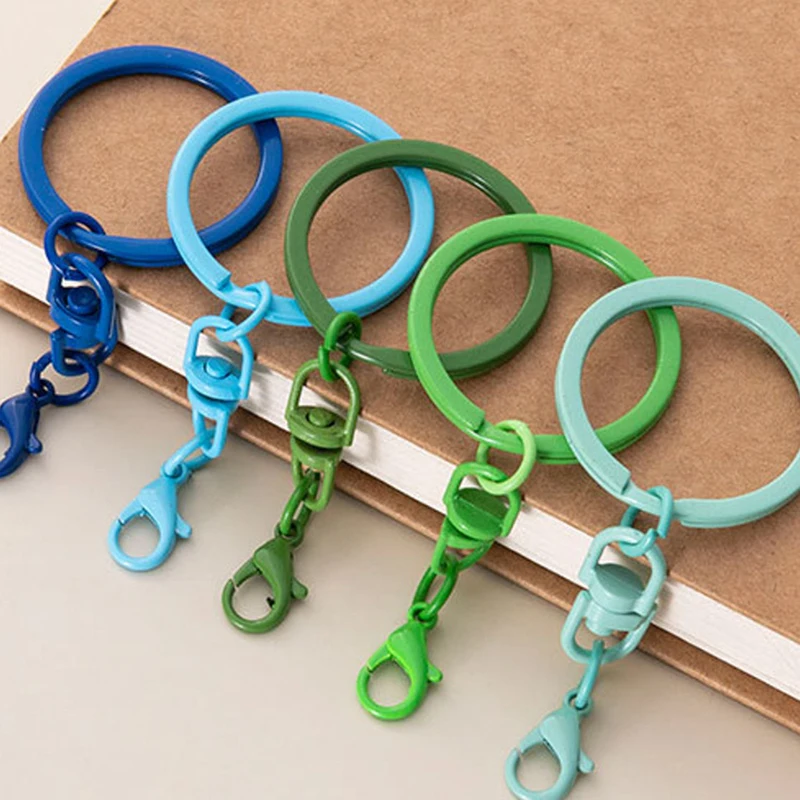 1PC Candy Color Keychain Connector Accessories Keyring Lobster Clasp Hook With Rotating Buckle For DIY Jewelry Making