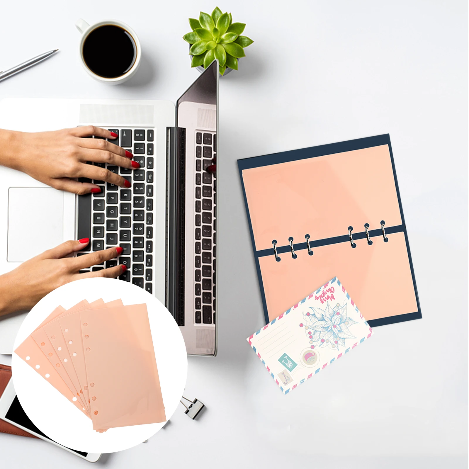 

5pcs Portable Budget Binder Inserts Multi-Use Loose Leaf Pockets Reusable Binder Pocket For Daily Use Stickers Storage
