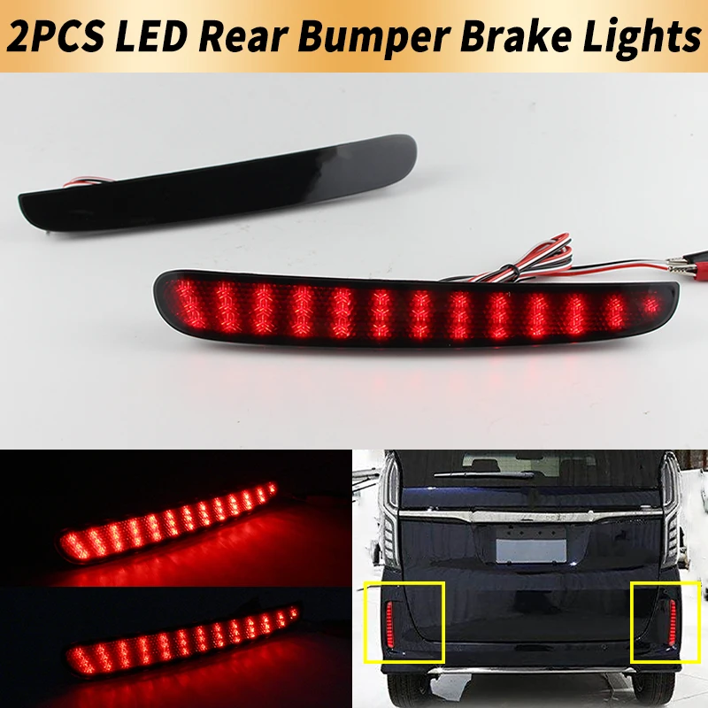 

2 шт. светодиодные задние бамперные стоп-сигналы Canbus для Honda NBOX 2021-2024, задние габаритные огни, предупреждающие светоотражатели, противотуманные фары, автомобильные аксессуары