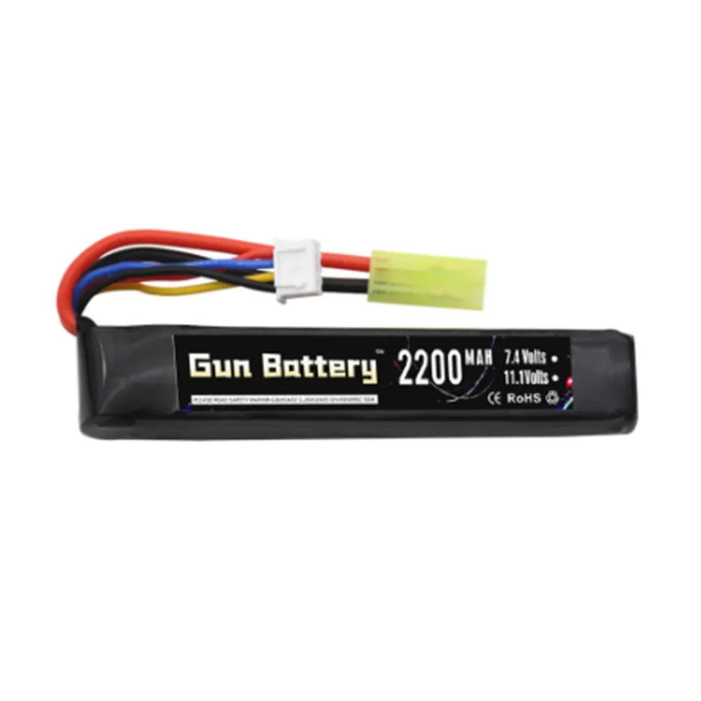 7.4v 11.1v 2200mAh 3S Lipo Battery for Water Gun 2S 3S battery For AKKU Mini Airsoft BB Air Pistol Electric Toys Guns RC Parts