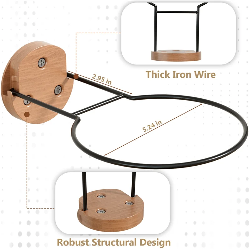 L71A 折りたたみ式バスケットボールホルダー壁掛け - バスケットボール、サッカー、バレーボール、フットボール、ラグビー用のボール収納2個