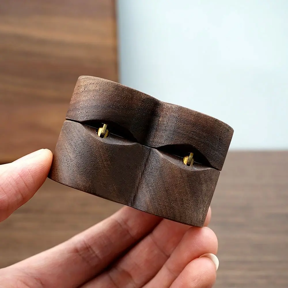 Heart Shape Wooden Gifts Case Jewelry Box Ring Storage Box Display Box Storage Holder