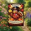 Chef Turkey Garden Flag 12x18 Double Sided Funny Thanksgiving Gift jjp