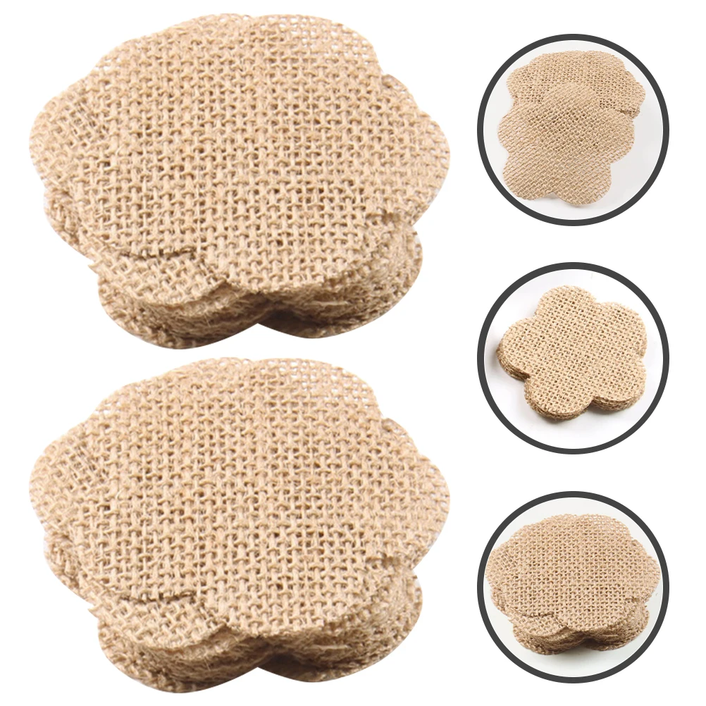 

20pcs Vintage Burlap Pieces Unfinished naments for Christmas Tree Decorations Craft Supplies Sewing Accessories