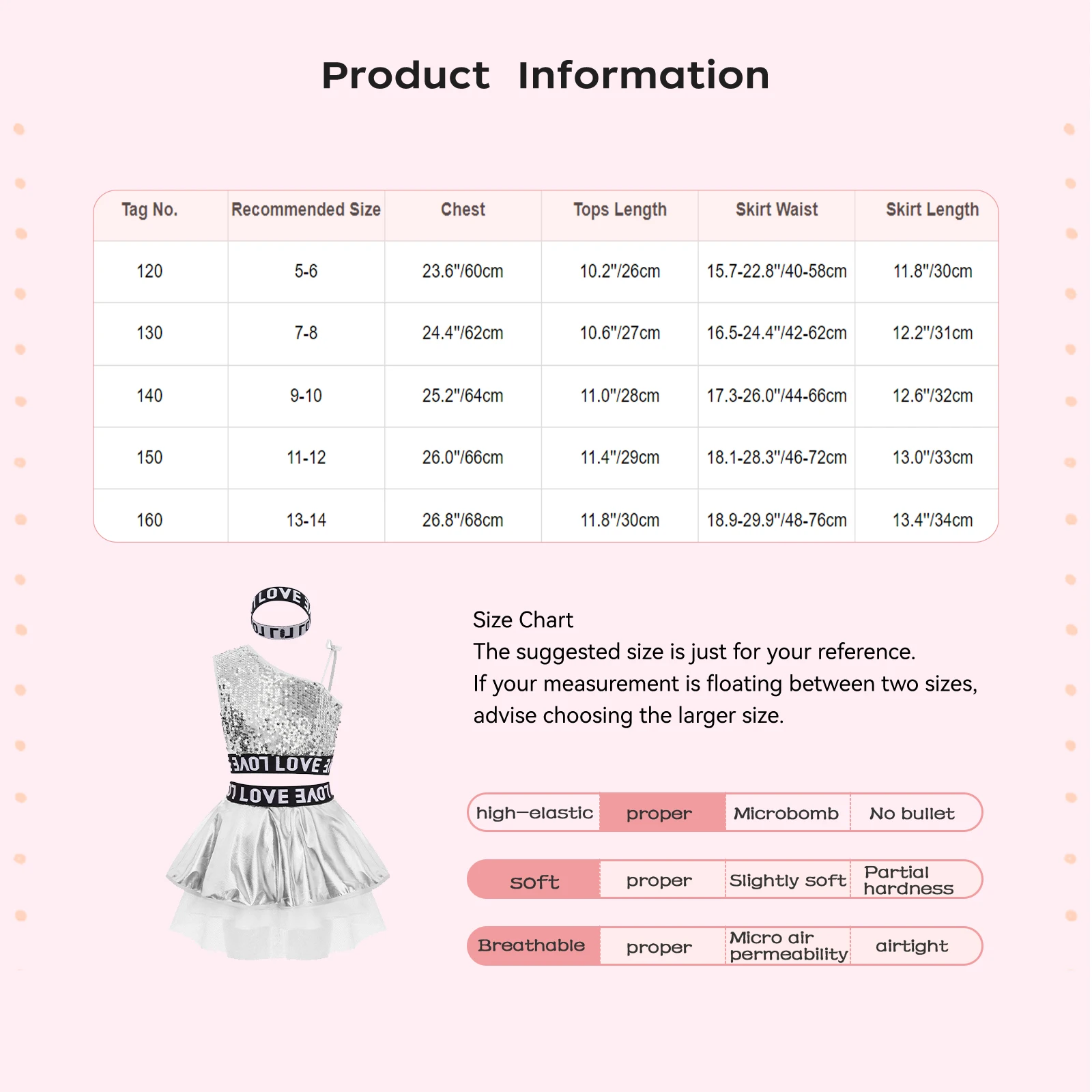 أطفال بنات الهيب هوب ملابس رقص الجاز أطقم ملابس الرقص الحديثة كتف واحد بلا أكمام الترتر سترة مع لامعة توتو تنورة هيرباند