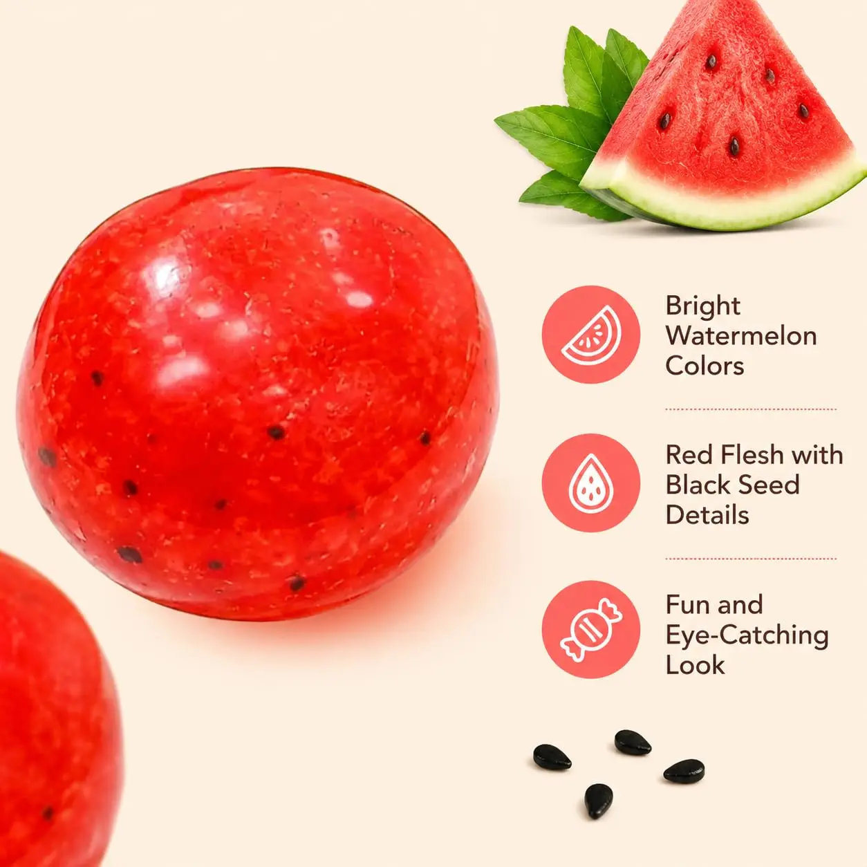 Handmade Watermelon Slushy Squishy Toy Soft Slow Rebound Stress Relief Squeeze Toy Realistic Fruit Simulation Model Adult Gift