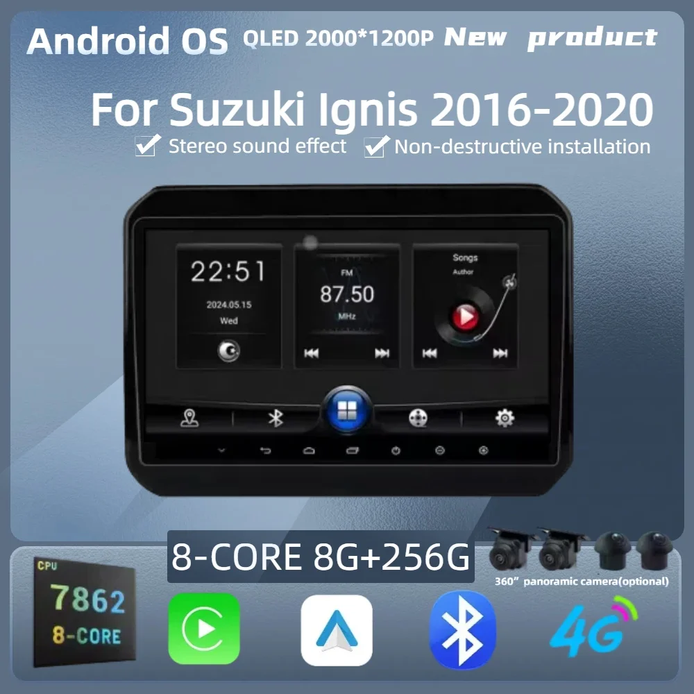 

Android 14 Car Radio Multimedia Video GPS For Suzuki Ignis 2016-2020 Navigation CarPlay Wireless Bluetooth Carplay Touch Screen