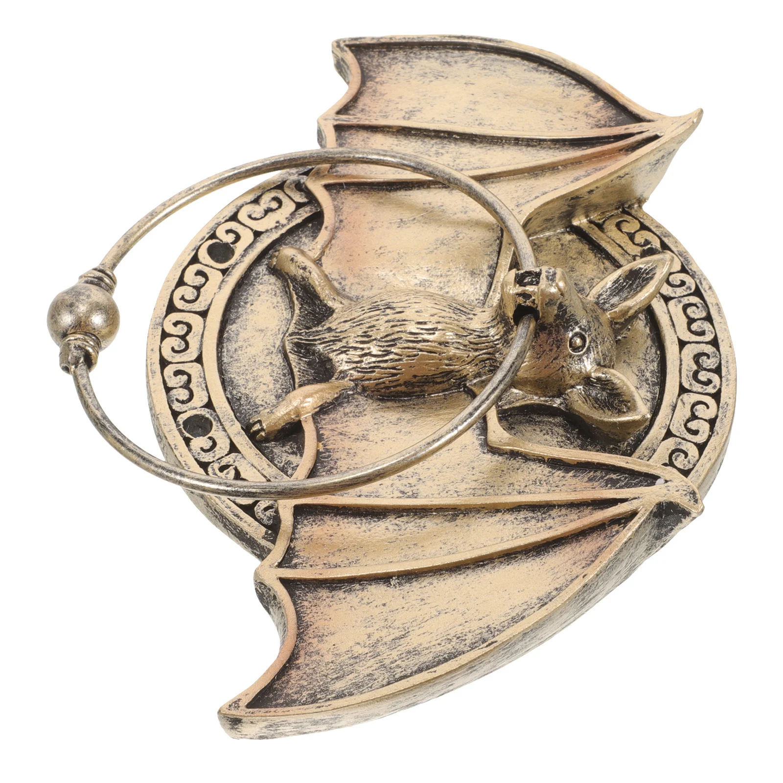 박쥐 모양 문손잡이 레진 장식용 현관문 보안손잡이 클래식 하드웨어 액세서리