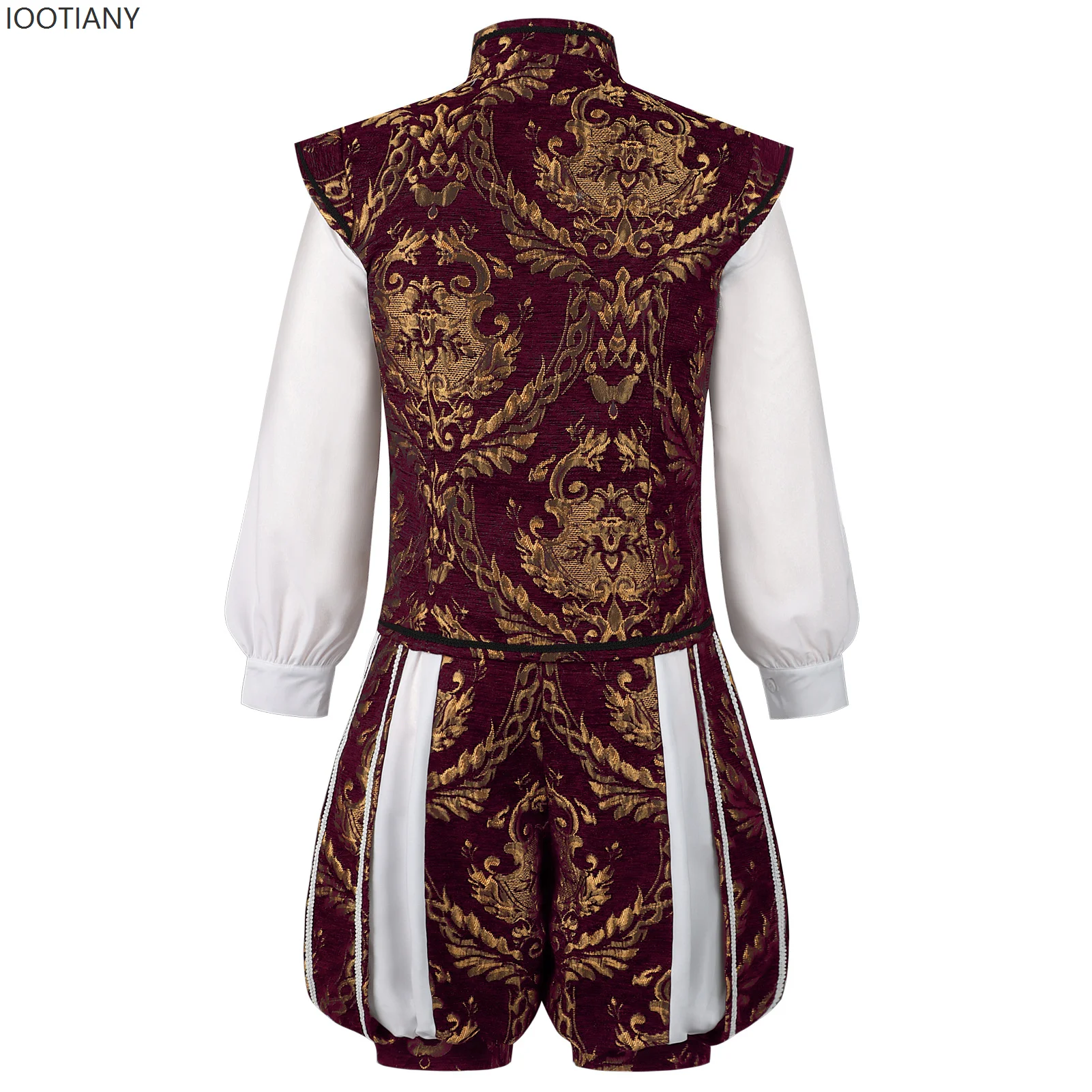 Men Renaissance Royal Prince Costume Vintage European Noble Outfit Medieval King Stage Party Wedding Faire Cosplay Luxury Suit view 5