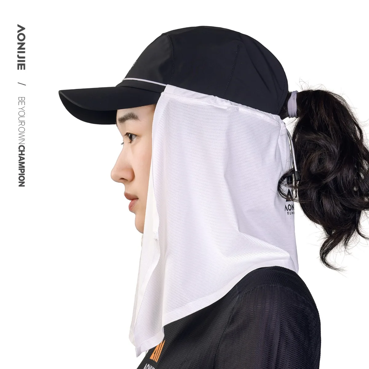 AONIJIE E4640 Cooling Quick Dry Face Neck Cover with Front Button Anti-Slip Sun Protection Shawl Outdoor Sports Face Shield