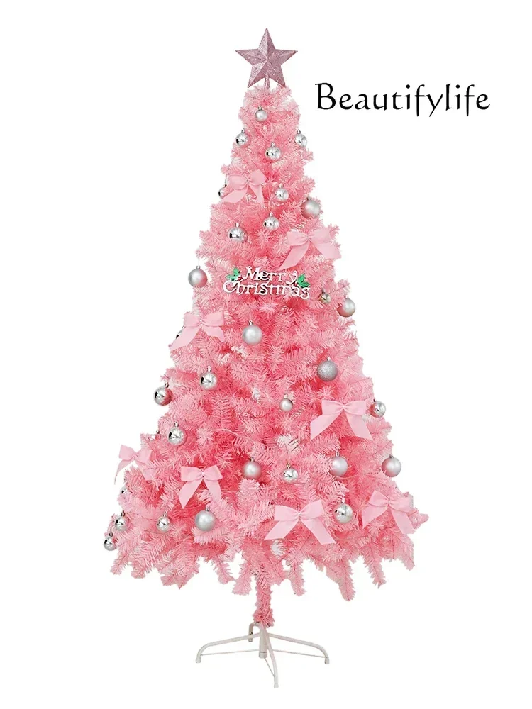 

Christmas tree Nordic wind pvc romantic pink shopping mall window decoration Christmas decoration