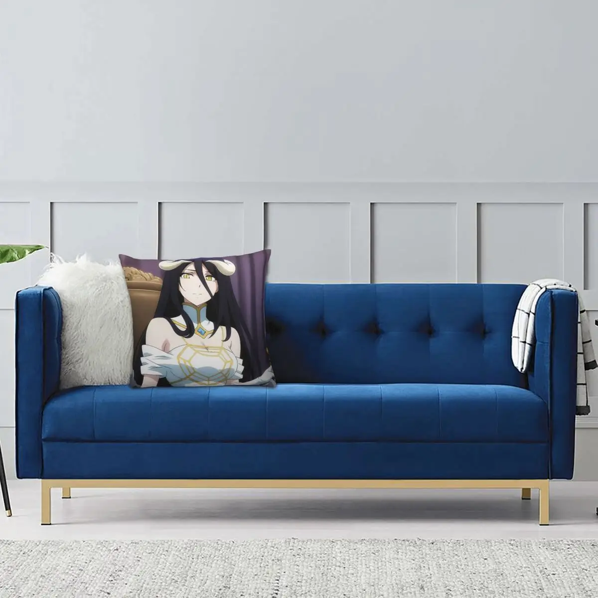 Anime Overlord Albedo Game Square Pillowcase Pillow Cover Cushion Decor Comfort Throw Pillow for Home Car