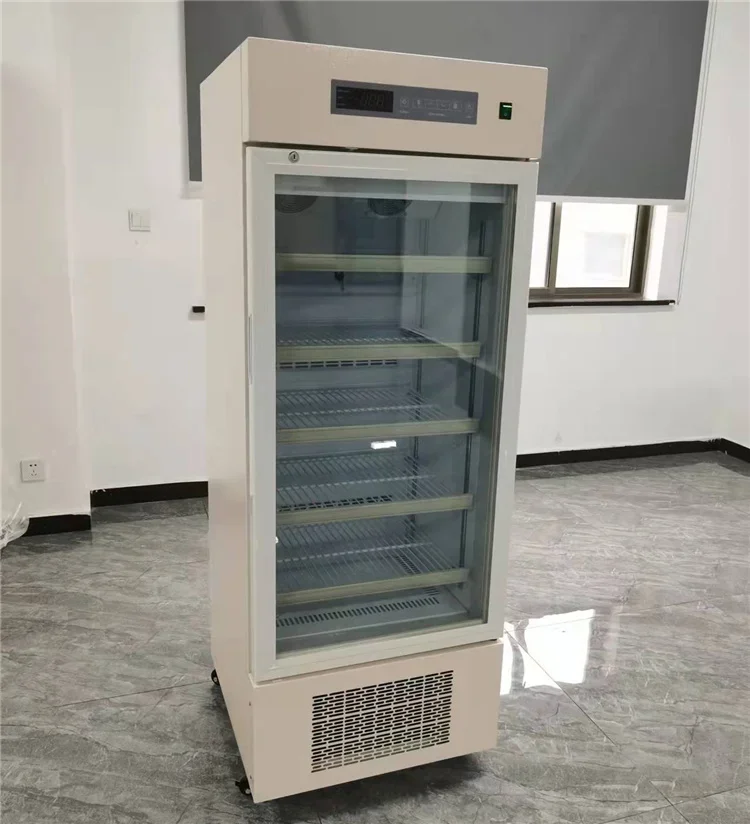 Медицинский холодильник 360 л, 2-8°C ℃   Морозильная камера для хранения вакцин, низкотемпературный холодильник для медикаментов, лабораторное оборудование