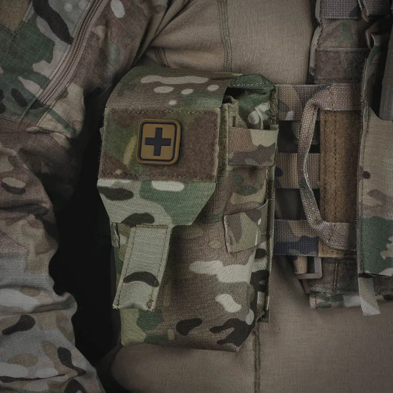 Tactical Molle First Aid IFAK Pouch Medical Bag OutdoorMedical Pouch EMT Kit Empty Molle Med Kit Quick Release Handle Portal Bag - view 6