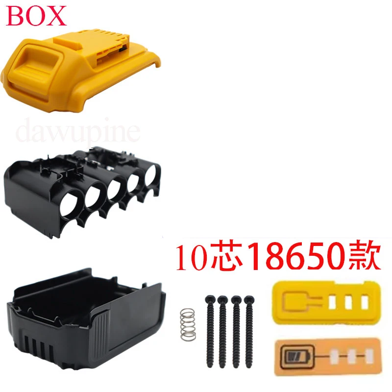 ل ديوالت 20 فولت بطارية ليثيوم أيون البلاستيك العلب DCB183 DCB185 DCB200 DCB203 DCB205 DCB206 18 فولت بطاريات ليثيوم 10X18650 صندوق