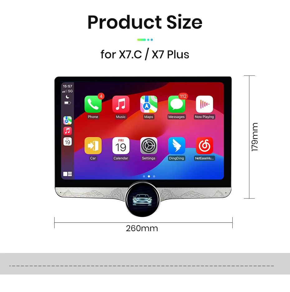Junsun 11,5 Zoll 2K Touchscreen Kabelloses CarPlay für Apple Universelles Autoradio Android Auto Stereo Multimedia-Videoplayer Intelligente Fahrzeugsysteme 2 Din Autoradio-Haupteinheit GPS-Navigation BT 4G WIFI 8-Kern FM AM DSP RDS SWC DAB – Detail 23