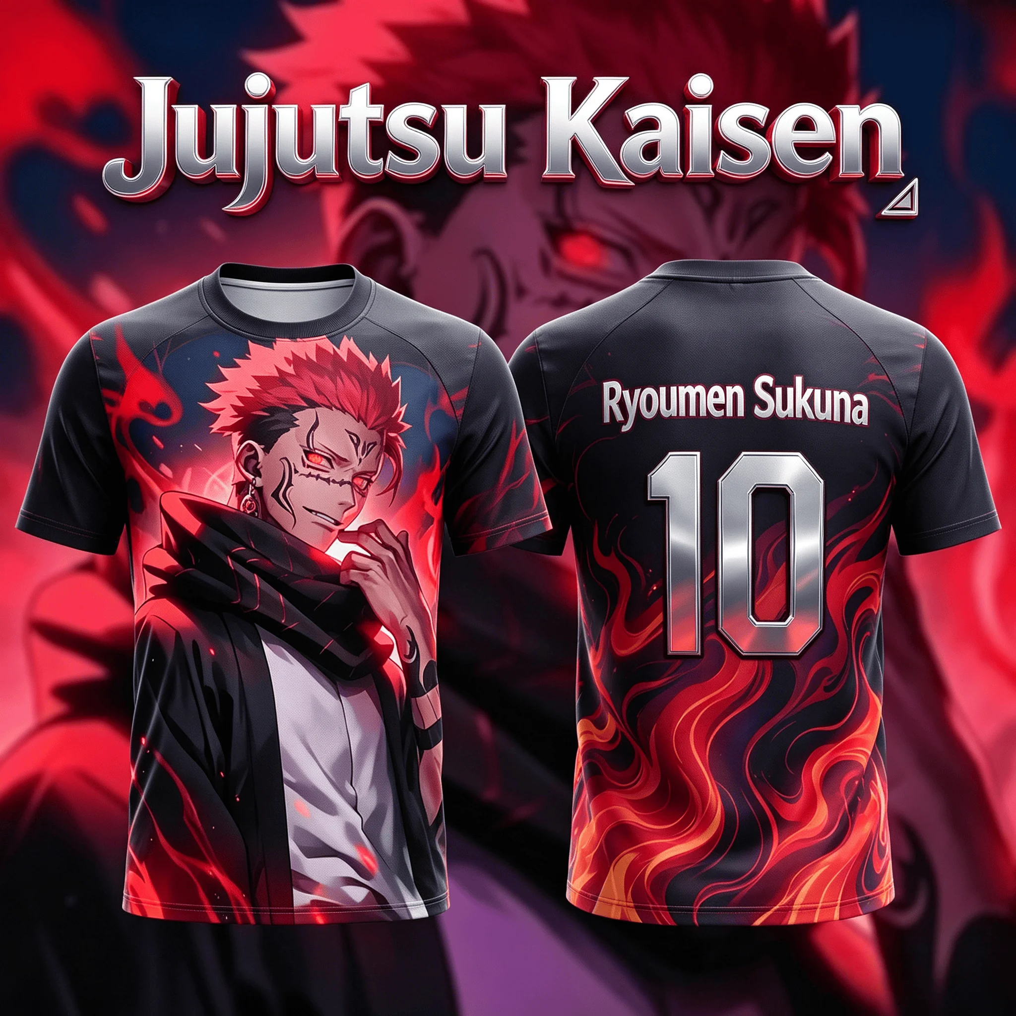 Anime Jujutsu Kaisen Ryomen Sukuna 3D Print Breathable Sports T-shirt Y2K 2026 Summer Hot Trend Unisex Tops for Adults Kids