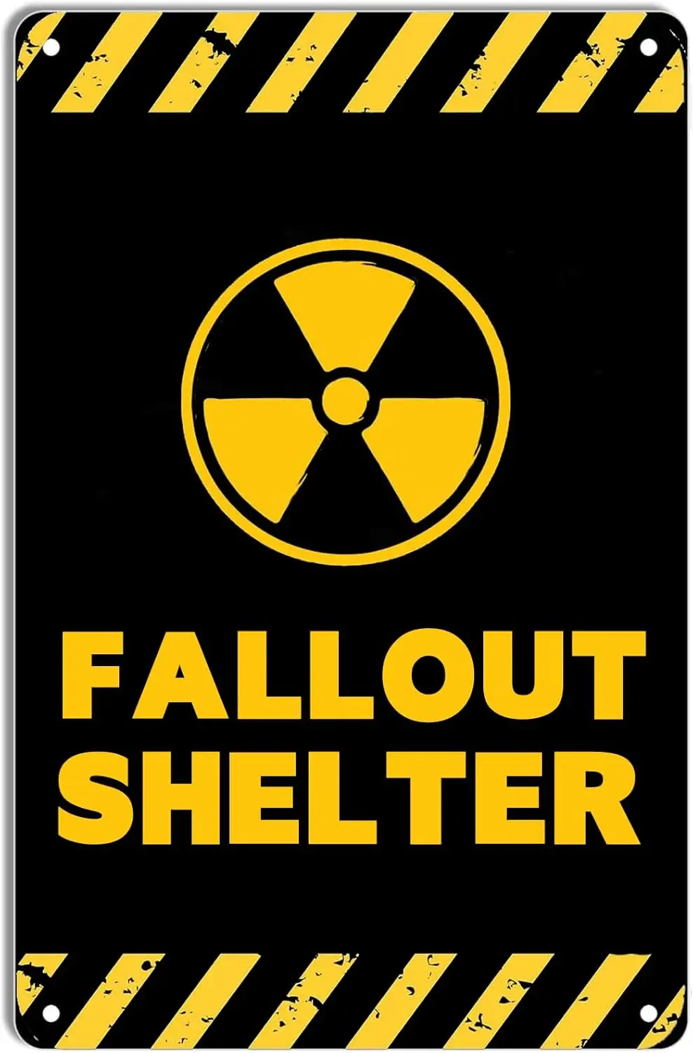 Y1,Shelter Metal Tin Sign,Fallout Merchandise Decor Poster Funny Warning Painting for Home Office Bar Pub Cafe Man Cav