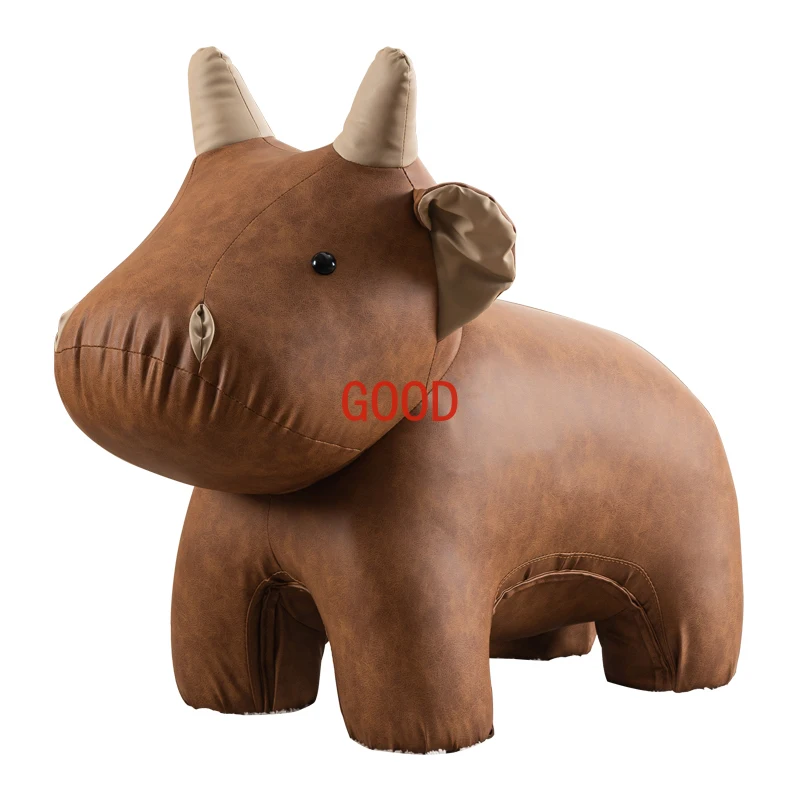 Calf-shaped animal sitting stool, shoe changing stool, living room creative stool
