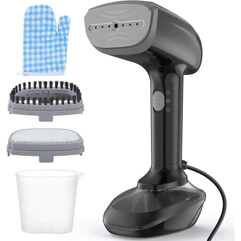 

-Почний мощный ручной отпариватель для ткани мощностью 1800 Вт с пластиной быстрого нагрева, средство для глажки и удаления морщин 2-в-1, вилка европейского стандарта