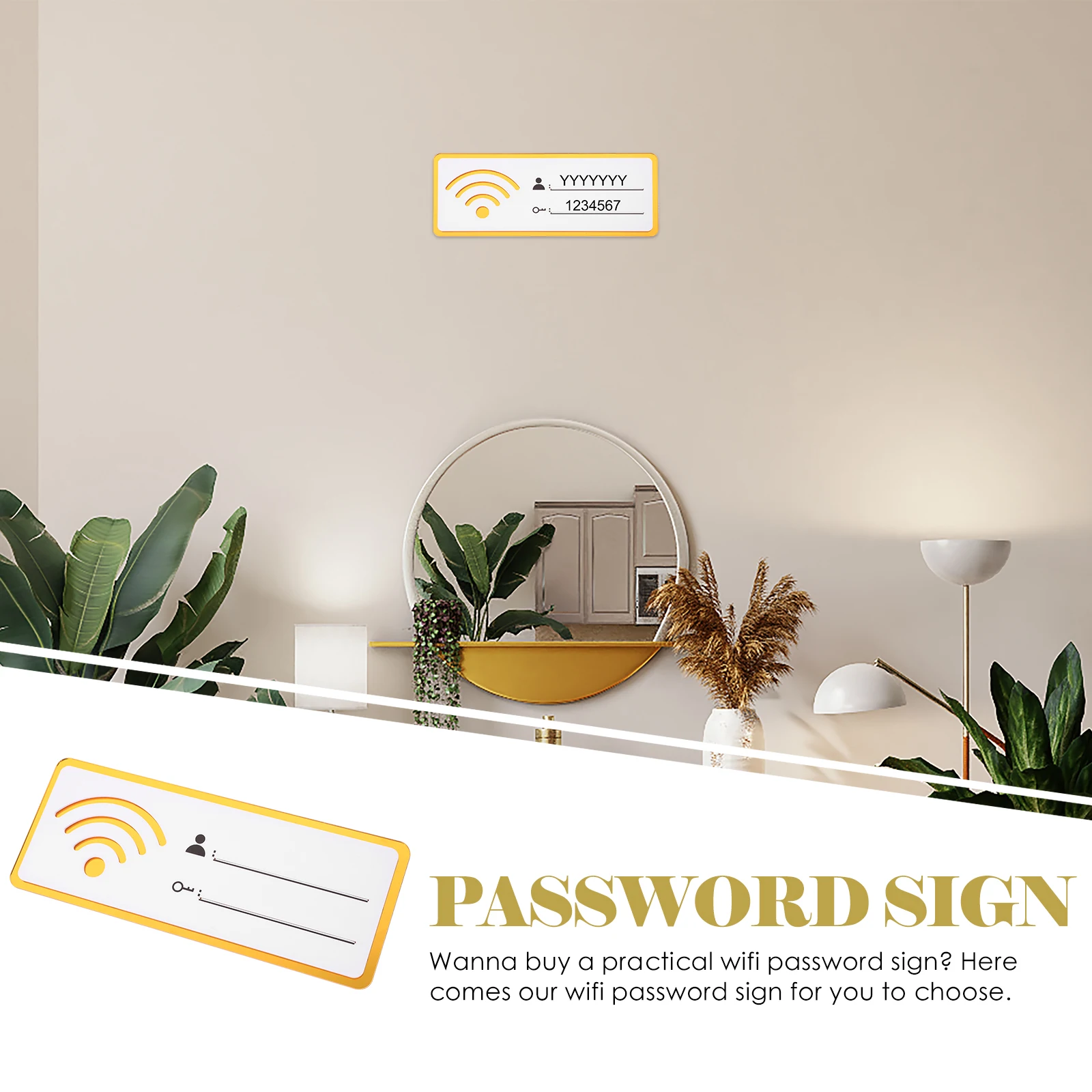

Acrylic Wifi Password Sign Wifi Network Signboard For Home Office Guest Room Wall Sticker Reminder Board Easy Erase