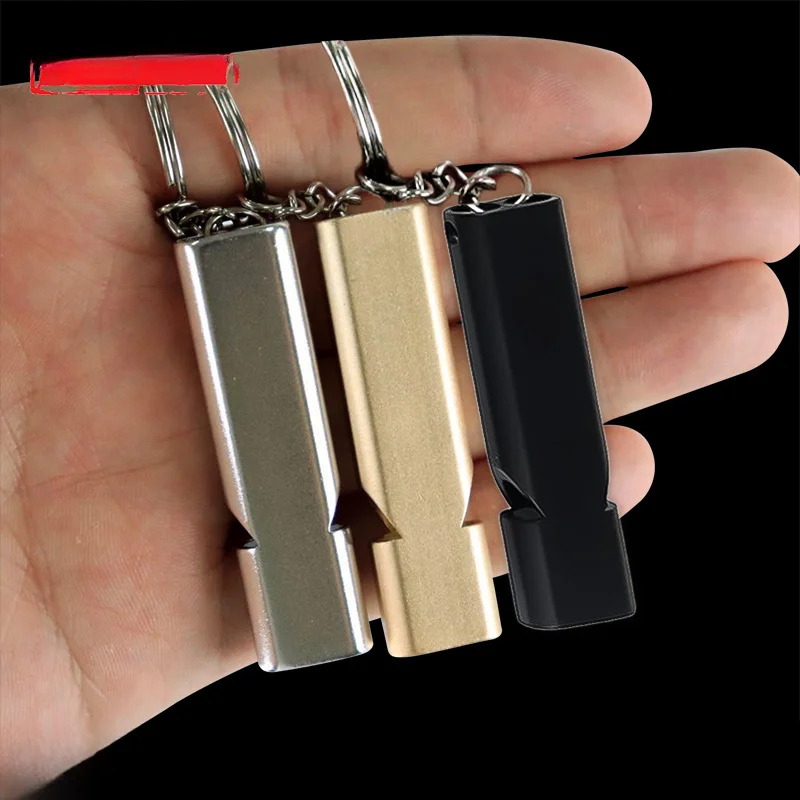 

Dual-tube Survival Whistle Portable Aluminum Safety Whistle for Outdoor Hiking Camping Survival Emergency Keychain Multi Tool