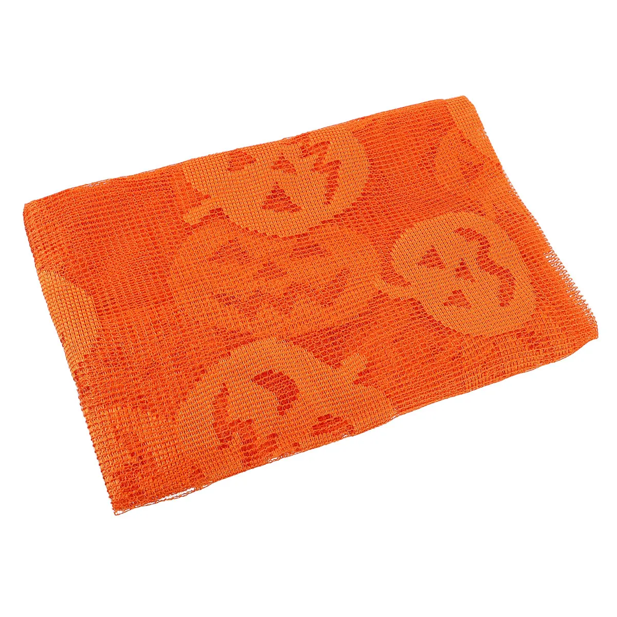 

Pumpkin Table Runner Decorations Rectangular Lace Cover Polyester Knitting Halloween Classic Tablecloth Party Supplies