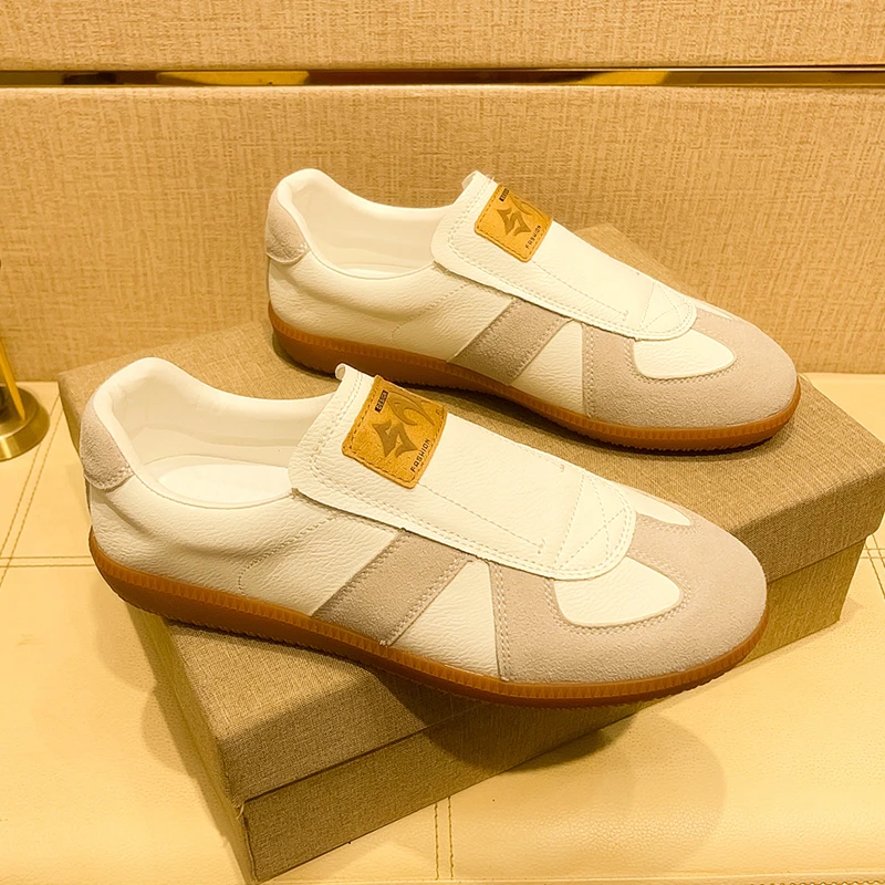 

Высококачественная обувь для скейтборда, мужская удобная кожаная мужская тренировочная обувь, повседневная обувь без шнуровки, мужские туфли на плоской подошве, zapatos hombre