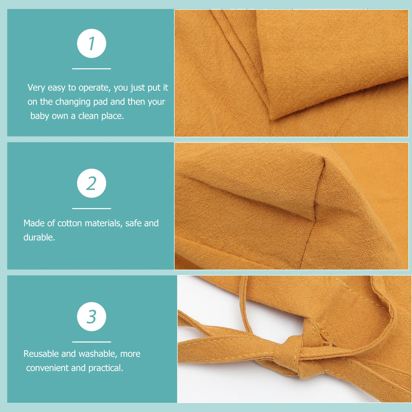 

1 шт. чехол для пеленального столика из дышащего хлопка, многоразовый, моющийся, для новорожденных, мягкий, удобный, гигиеничный