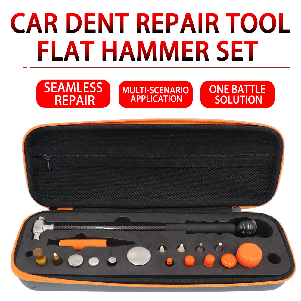 PDR Flat Knock Down Hammer Set Carbon Fiber Dent Tapping Hammer Leveling Pen