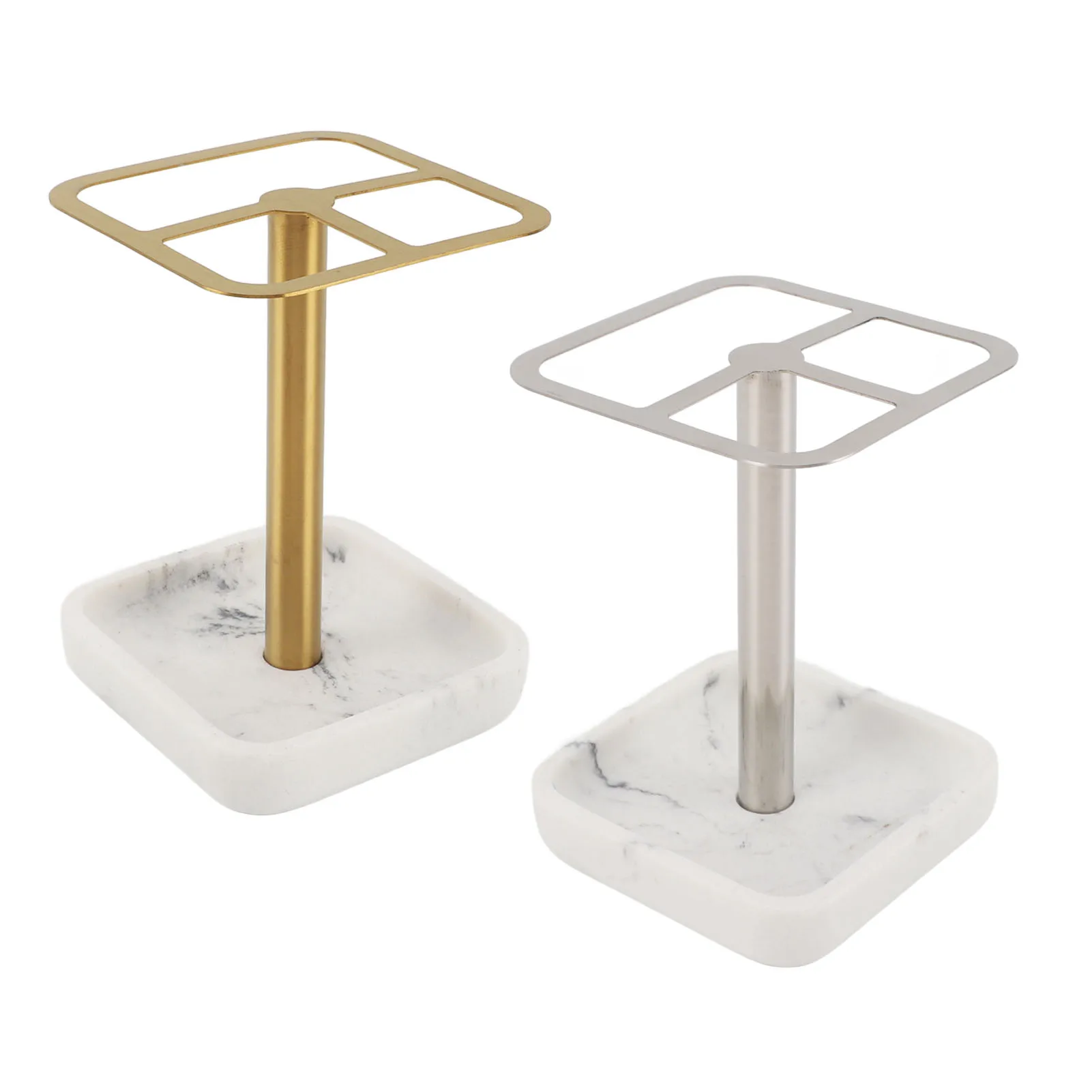 Toothbrush Holder 304 Stainless Steel Minimalistic Toothpaste Storage Stand 3 Slots Space Saving Toothbrush Stand for Bathroom