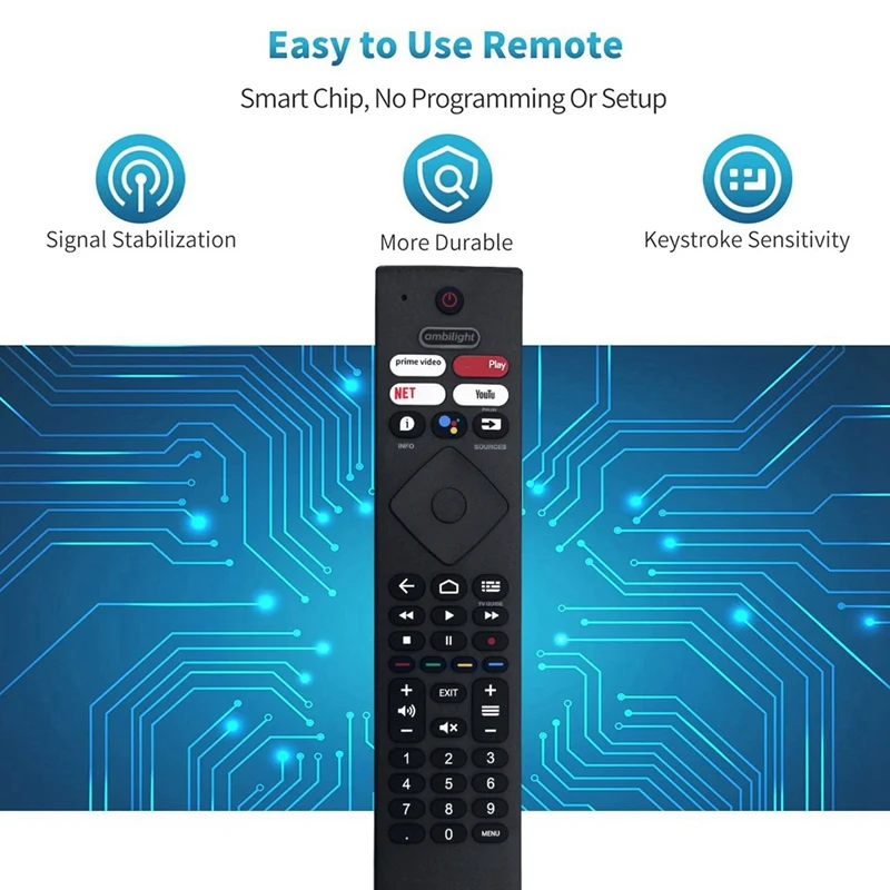 Voice Activated Remote Control RC4284505/01RP For  Ultra 4K HD LED Smart TV For 43PUS8506/12 And 50PUS8506/12