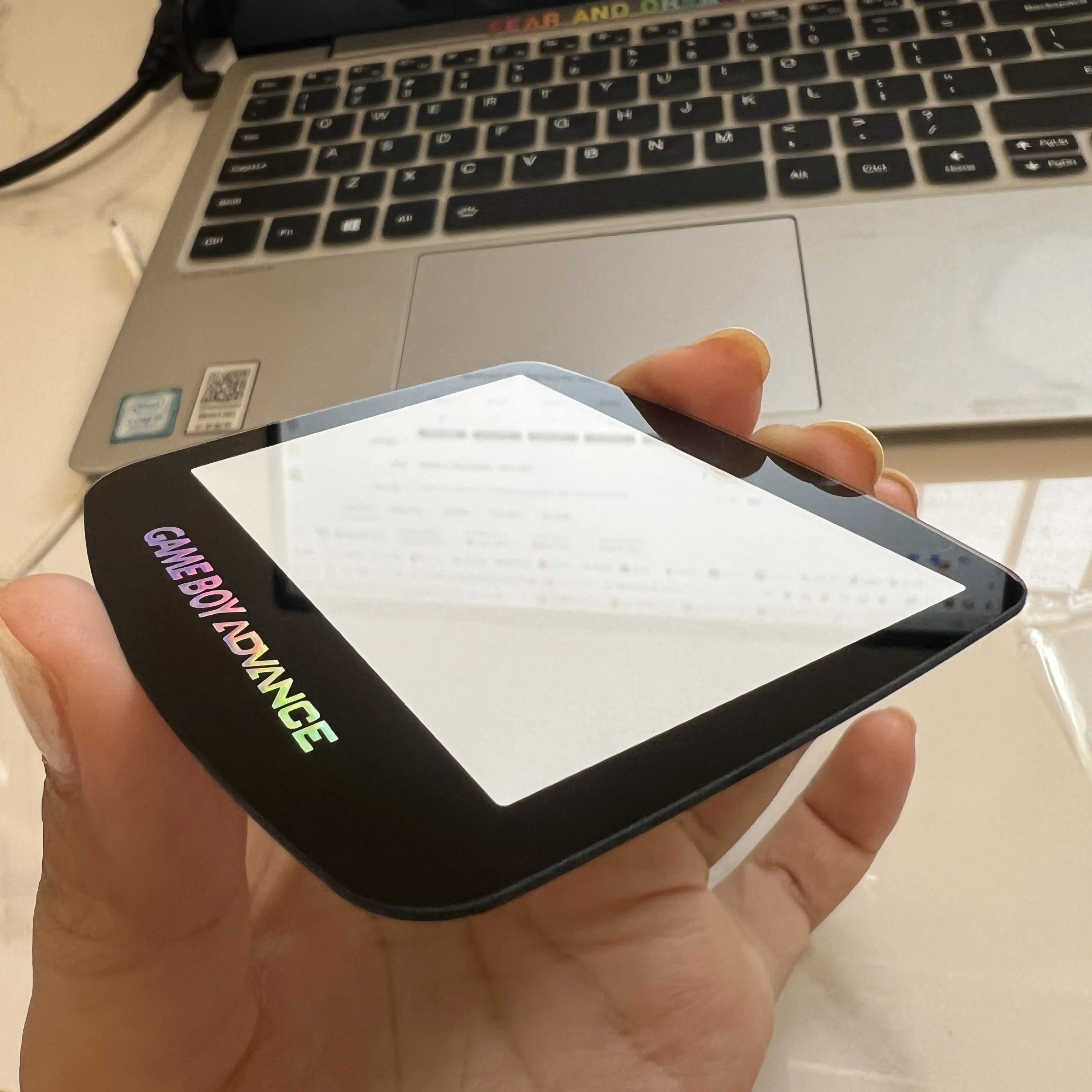 10 шт. стеклянное зеркало с линзами для GAMEBOY ADVANCE GBA, градиентный шрифт с ЖК-экраном