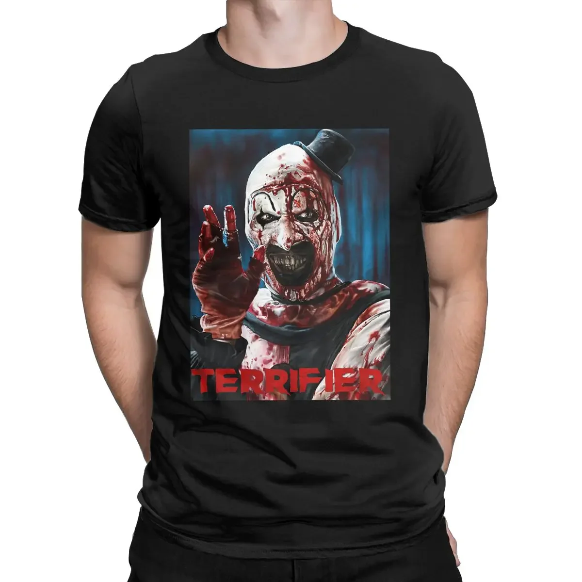 Cotton Graphic Printed Clothing The Clown Drawing Art horror movies terrifier slasher film scary scream movie Novelty T-Shirts