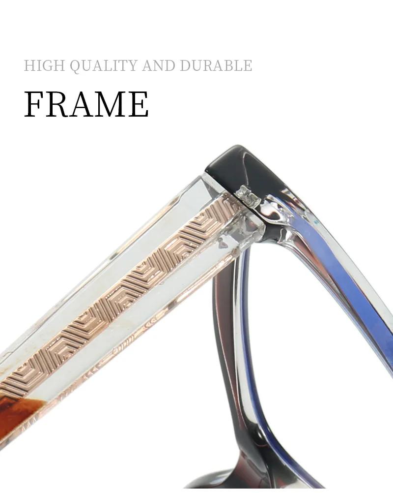 نظارات عصرية فاخرة بإطار TR90 CP للنساء لقصر النظر للقراءة نظارات حجب الضوء الأزرق نظارات طبية بصرية قابلة للتخصيص