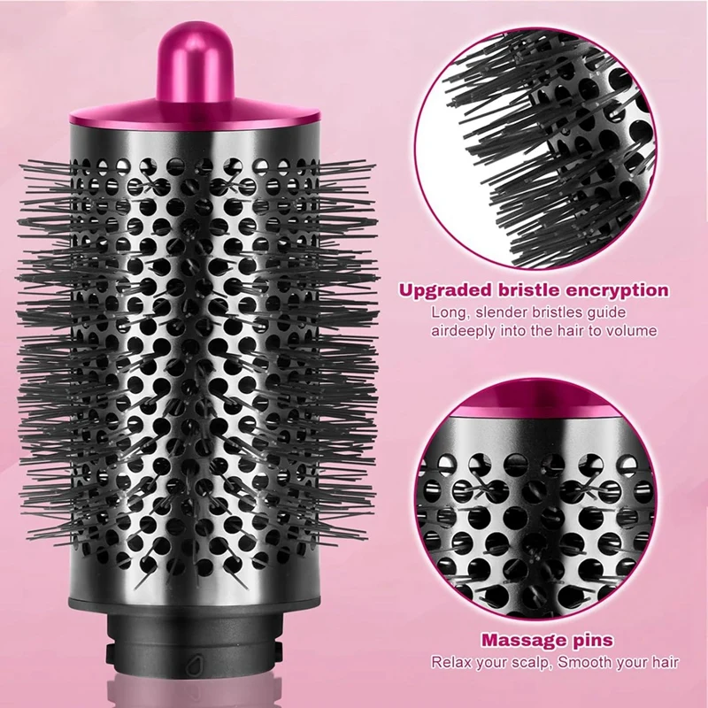 Volumizing Brush Large Round With Adapter Curling Hair Tool Plastic For Dyson Airwrap Hair Dryer