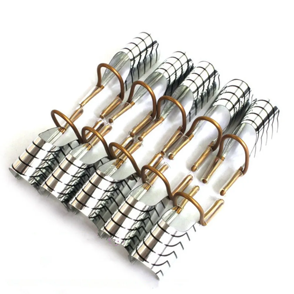 

5pcs of One Box Aluminum Nail Extension Finger Cover Reusable Gel Nail Art Forms Nail Tools for Manicure Home Salon (
