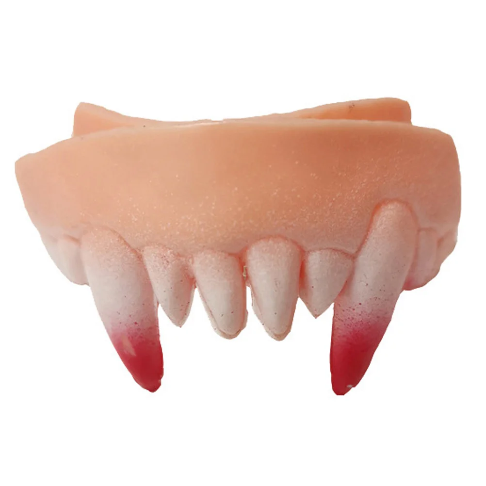 10pcs Halloween Teeth Set Wacky Dentures Zombie Front Teeth Buck Teeth Fake Teeth Fake Dental Crown PVC Teeth