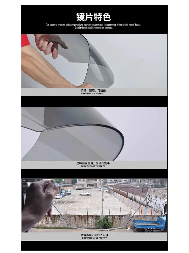 Motorcycle Helmet Visor for Andes Universal Lens Windshield Accessories