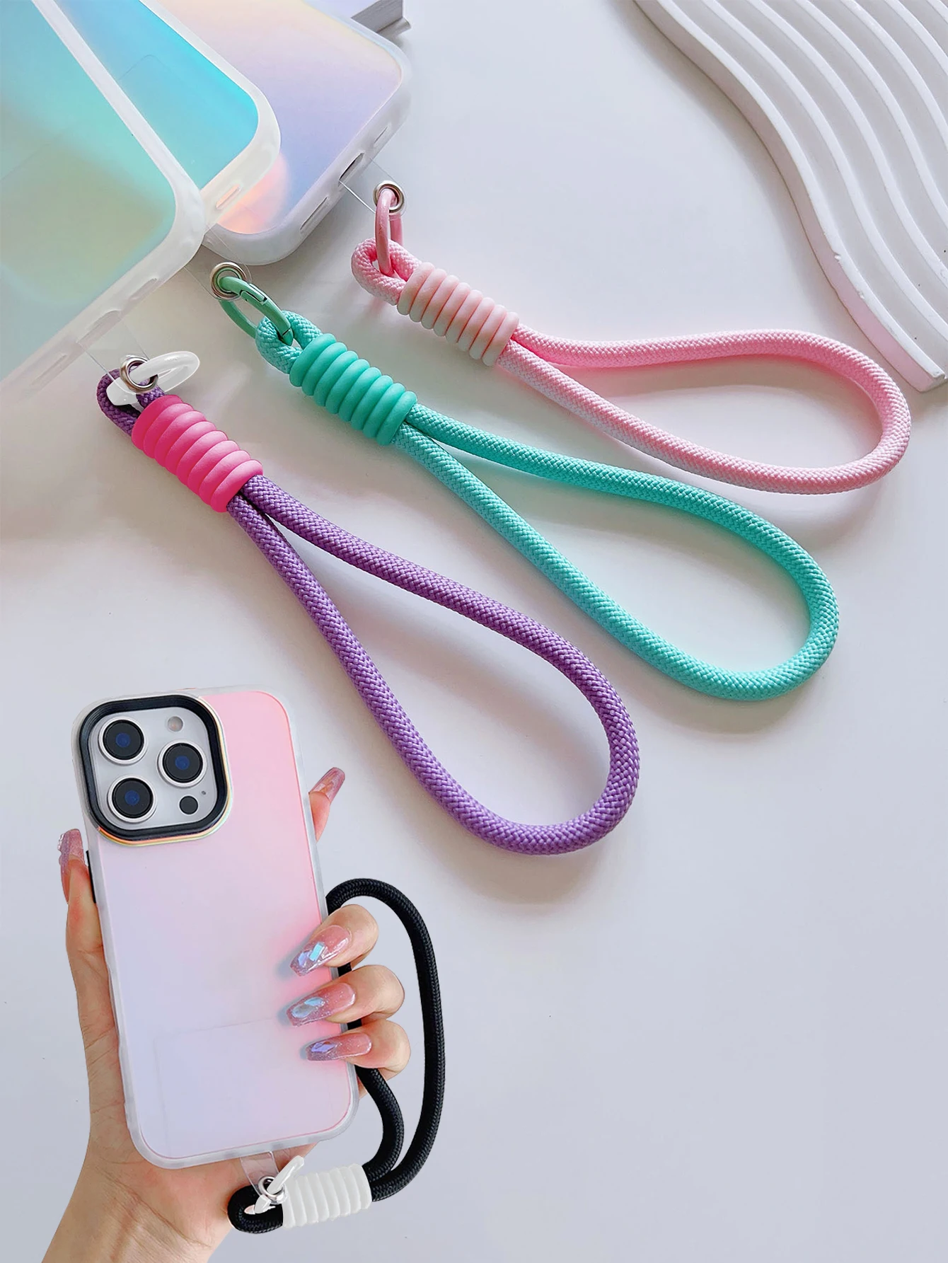 

New Upgrade Protective Mobile Phone Universal Lanyard Wist Strap Colorful Lanyard Multi-Purpose Safety To Prevent Rope Loss