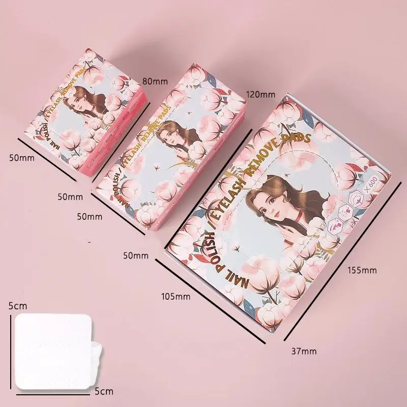 200/300/600 個不織布パッドマニキュアリムーバーホワイトローズレッド接着剤簡単除去クリーニングパッド爪サロン DIY