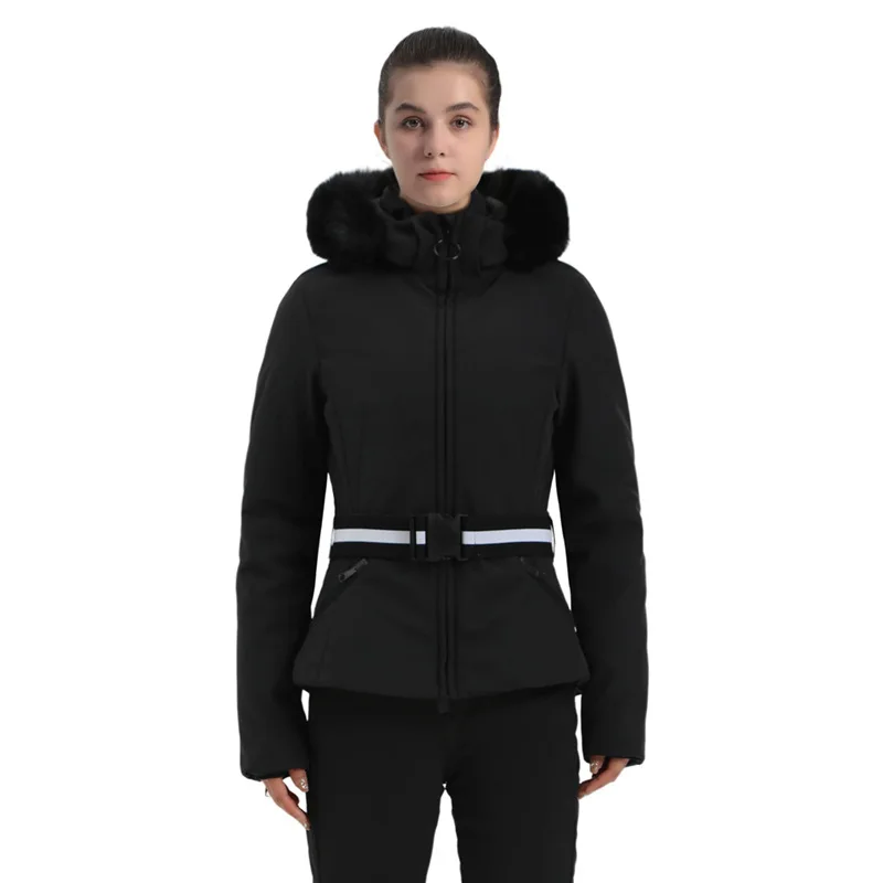 Women Ski Jacket Windproof Waterproof Super Warm Winter Clothing Breathable with Waistband