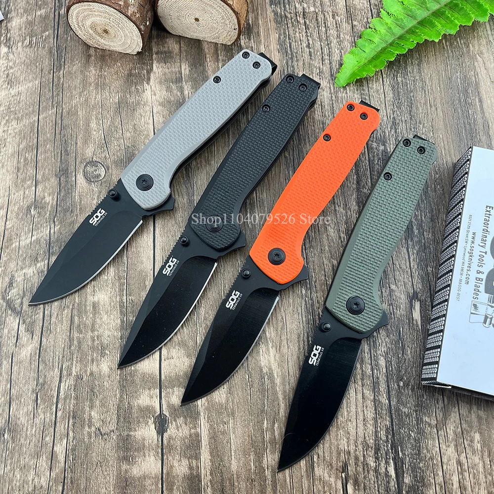 EDC Tactical Folding Blade Knife D2 Steel Blade Survival Multi-function Nylon Fiber Handle Fishing Camping Hunting Flipper Knife