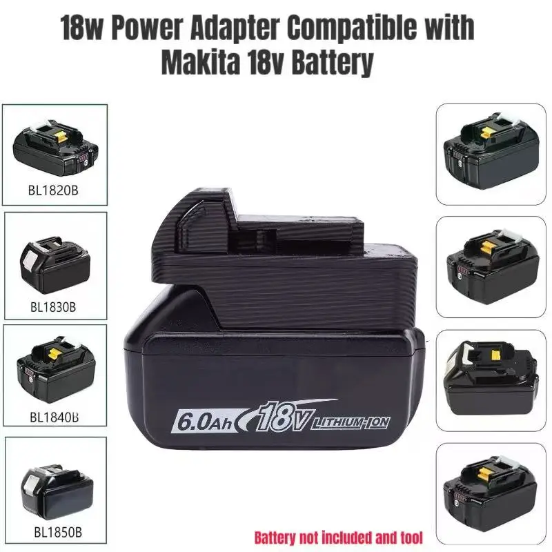 Batteries Converter Adapter For  Makita 18V  Lithium Adapter Convert To Deko 20V Tool without battery and tools)
