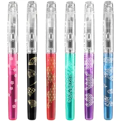 New Original PLATINUM PSQ-500WA PREPPY Colorful Transparent Fountain Pen F Nib Student Limited Business Stationery Writing Gift
